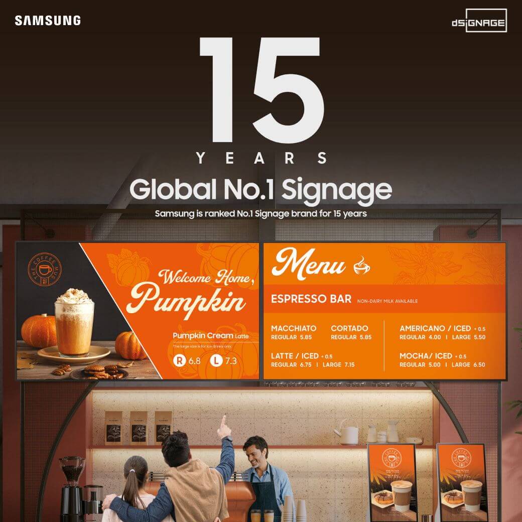 15 Years. Global No.1 Signage Samsung