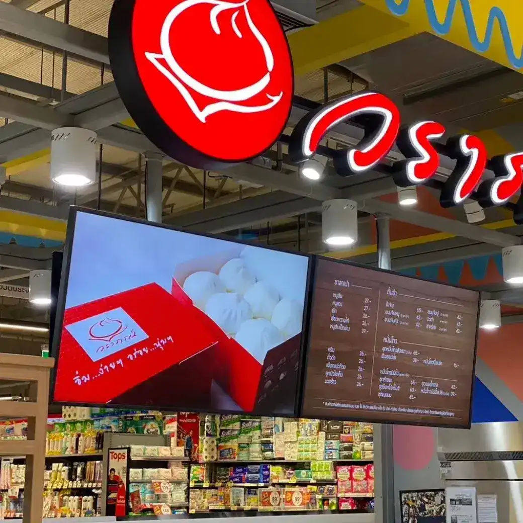 Digital menu board solution ร้านซาลาเปา วราภรณ์ – จอแสดงรายการอาหารแบบมืออาชีพ